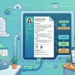 ilustrasi cv ats friendly proses seleksi pelamar kerja sistem otomatis digital