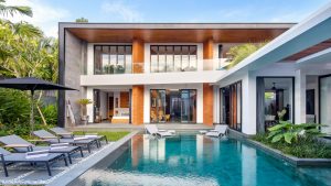 modern luxury villa in bali with private swimming pool and secure storage for monthly stay
